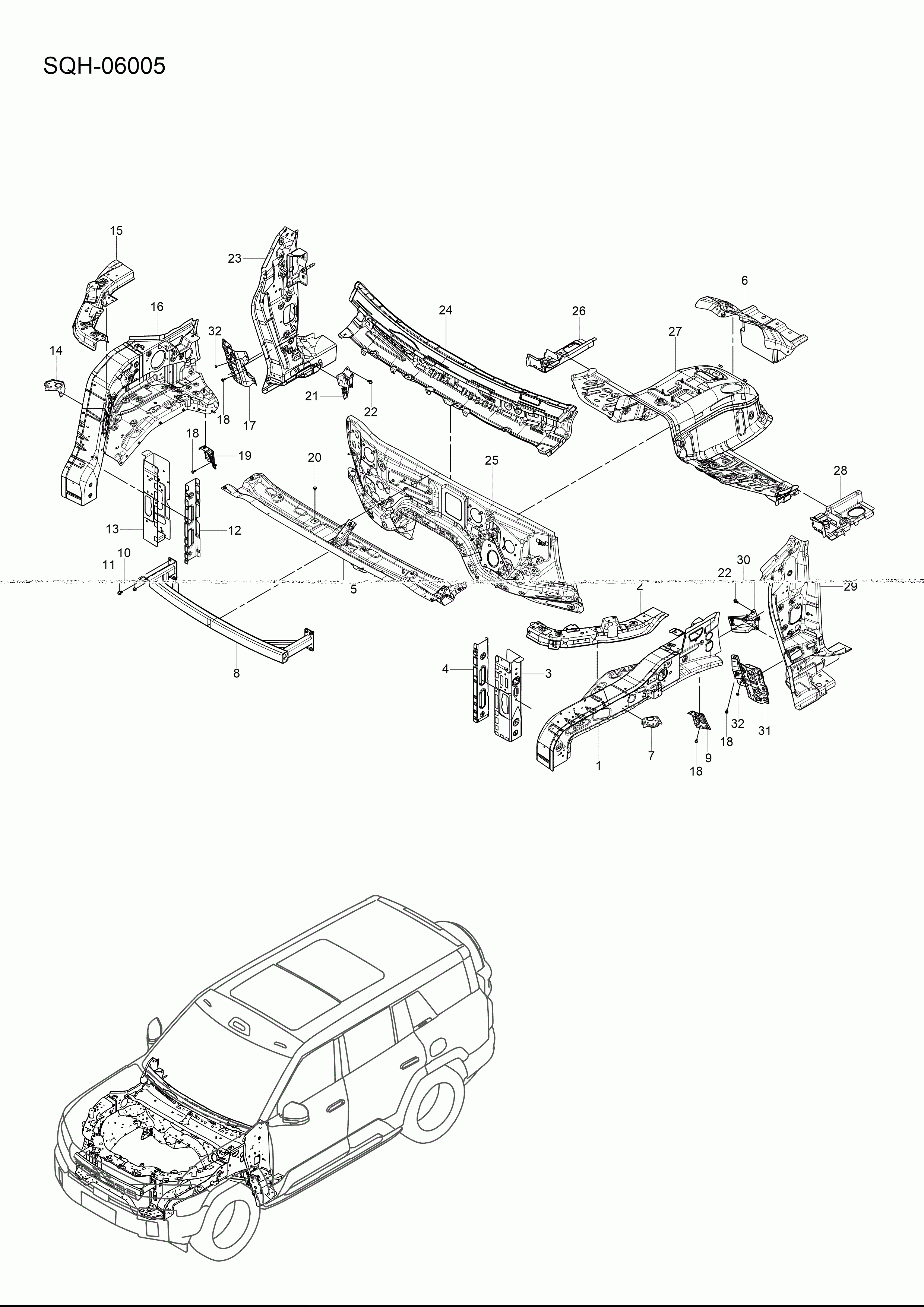 SQH-06005 front cabin assembly