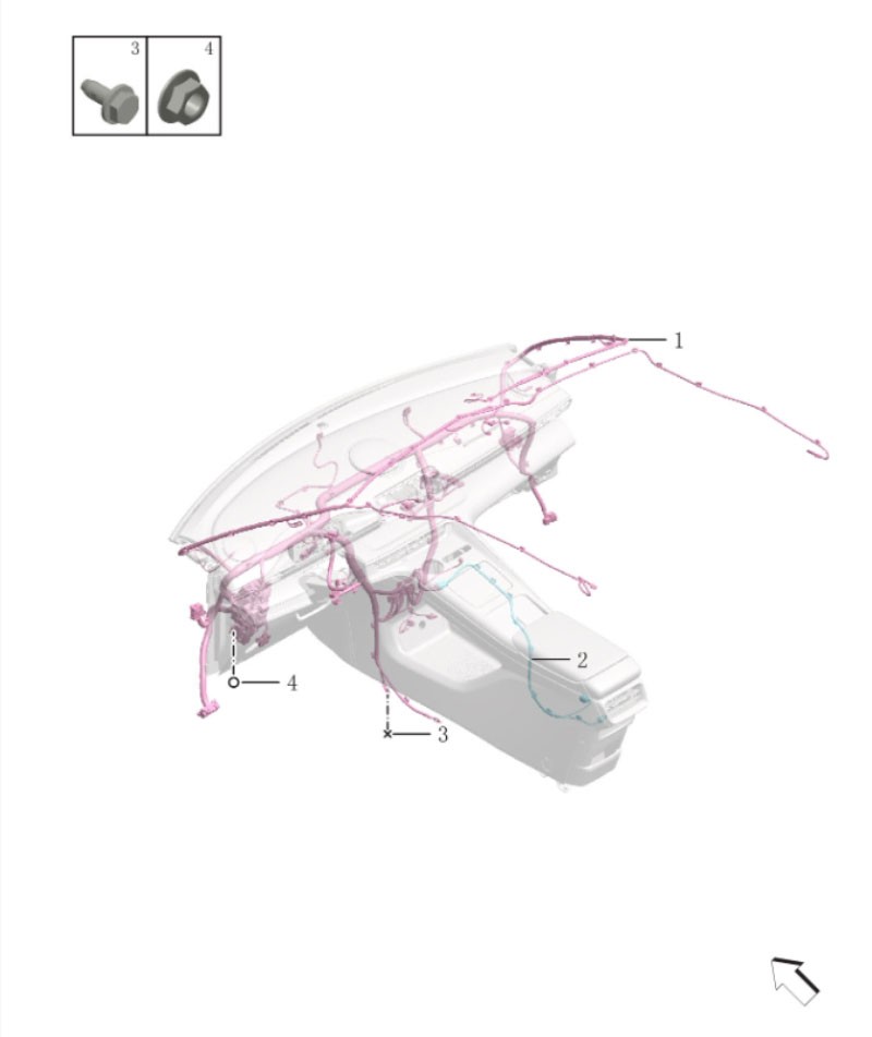 Instrument panel harness7016