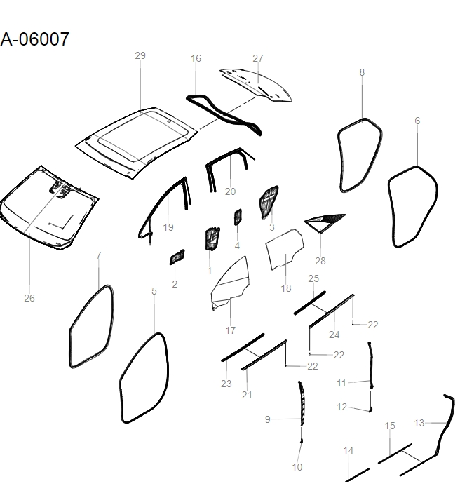 UKEA-06007 Glass and Seals