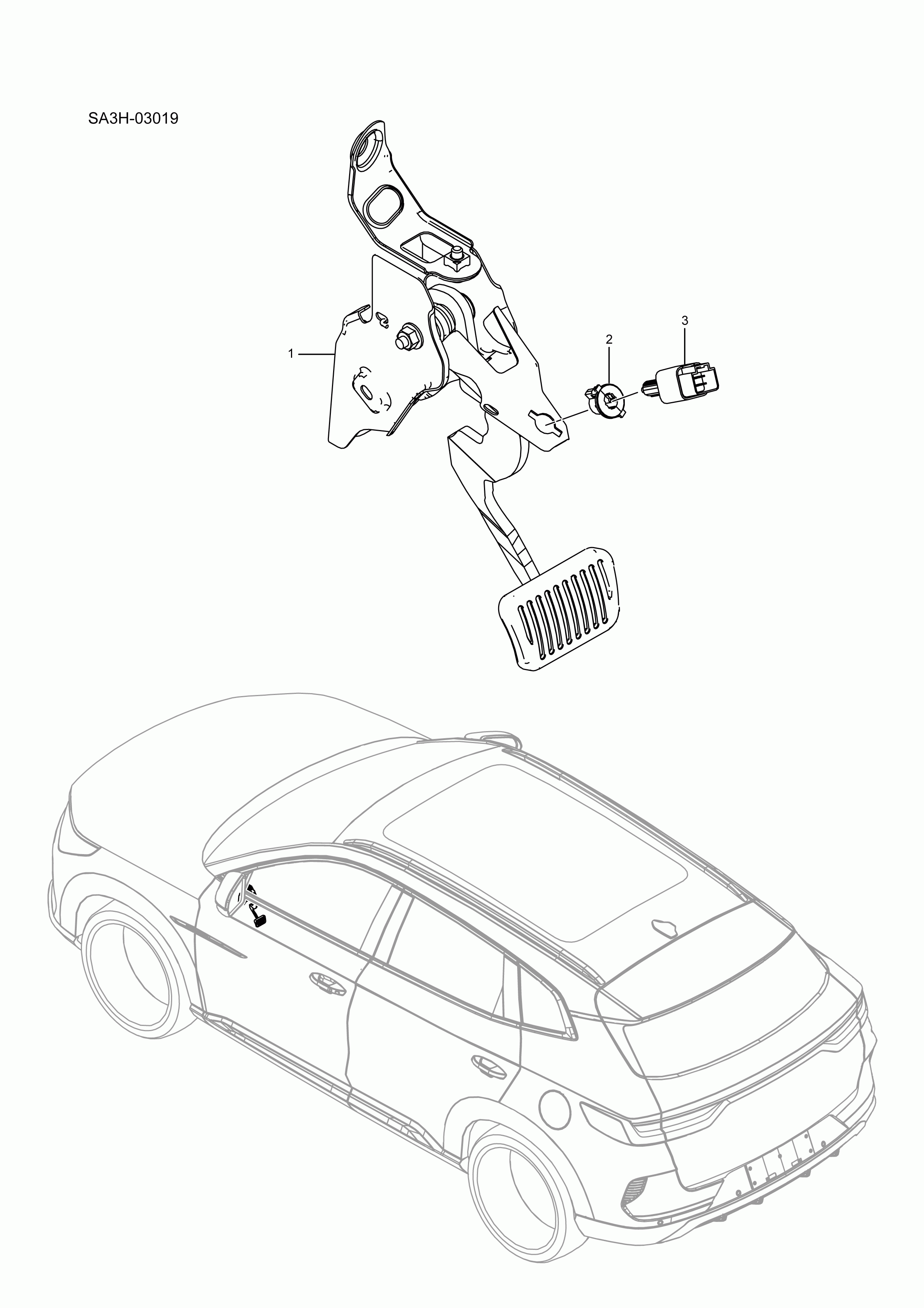 SA3HJ-03019 brake pedal