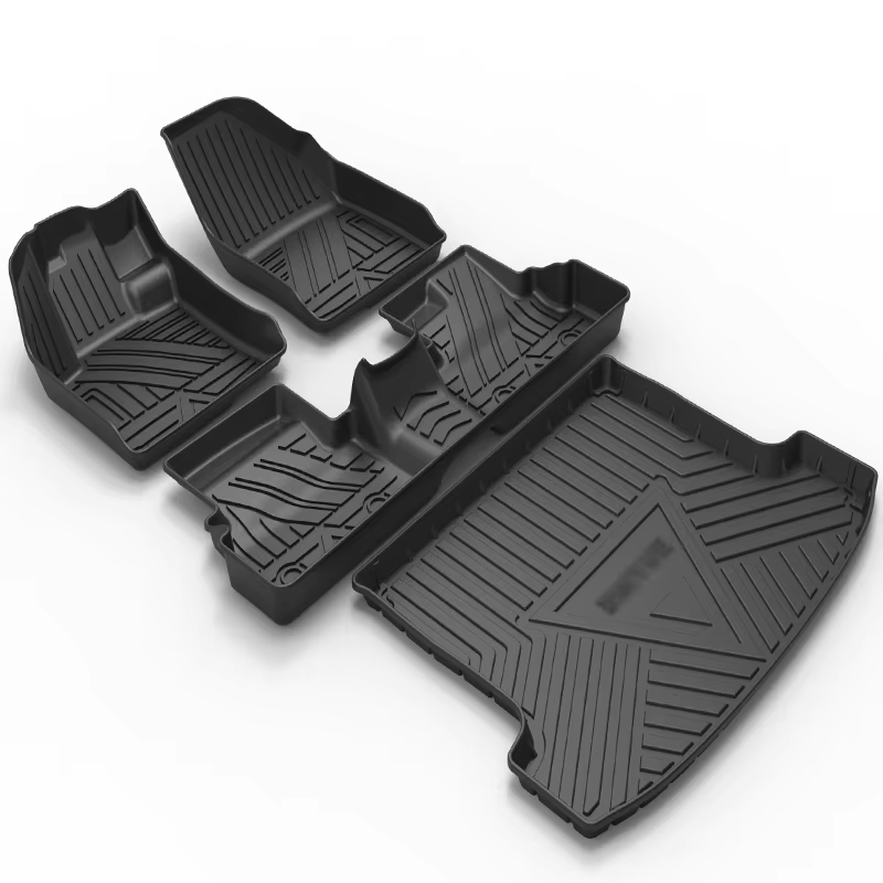 For Geely Coolray 2020-2021 Floor Mat Car All-Weather Tpe Waterproof Fishing Foot Mats Black Full Set Trim Auto Accessories