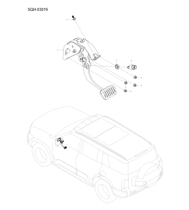 SQH-03019 brake pedal