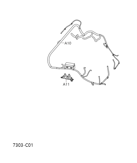 Wiring harness and switch - engine compartment7303-1
