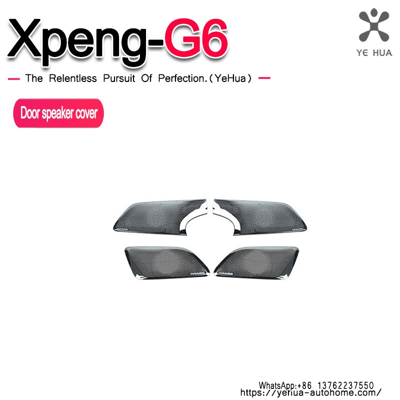 For Xpeng G6 2023-2025 Door Handle Audio Cover Loudspeaker Trim Cover Frame Sticker Interior Accessories