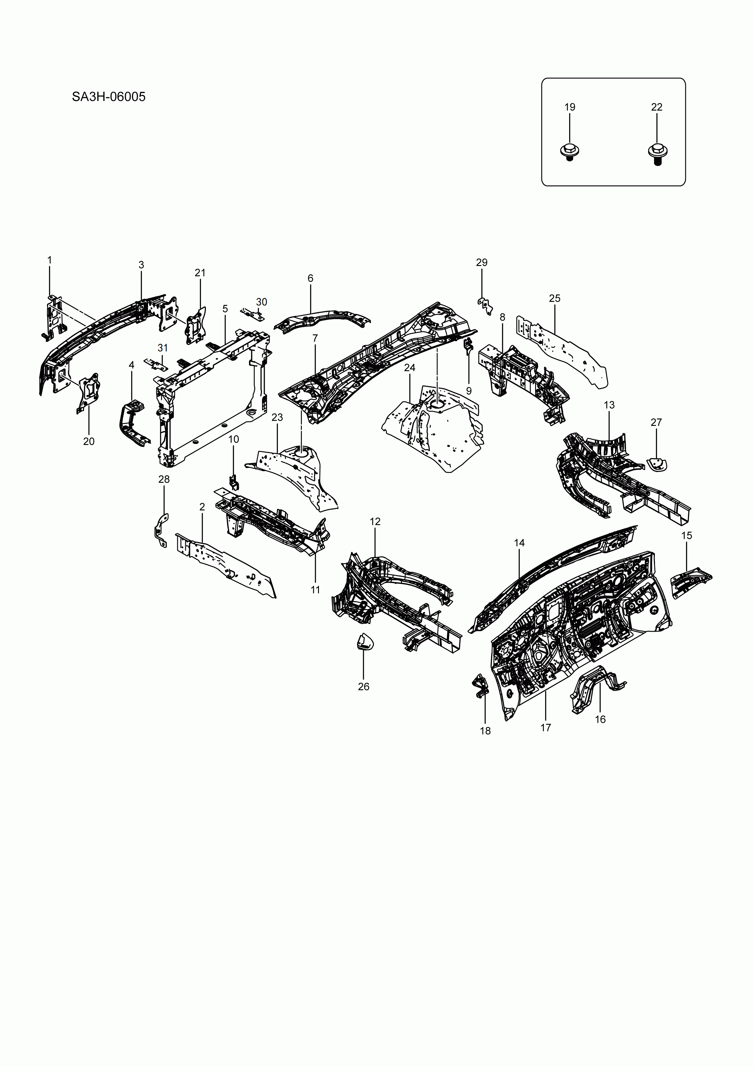 SA3HJ-06005 front cabin assembly