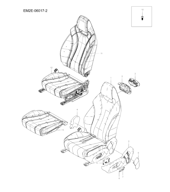 EM2E-06017-2 driver's seat