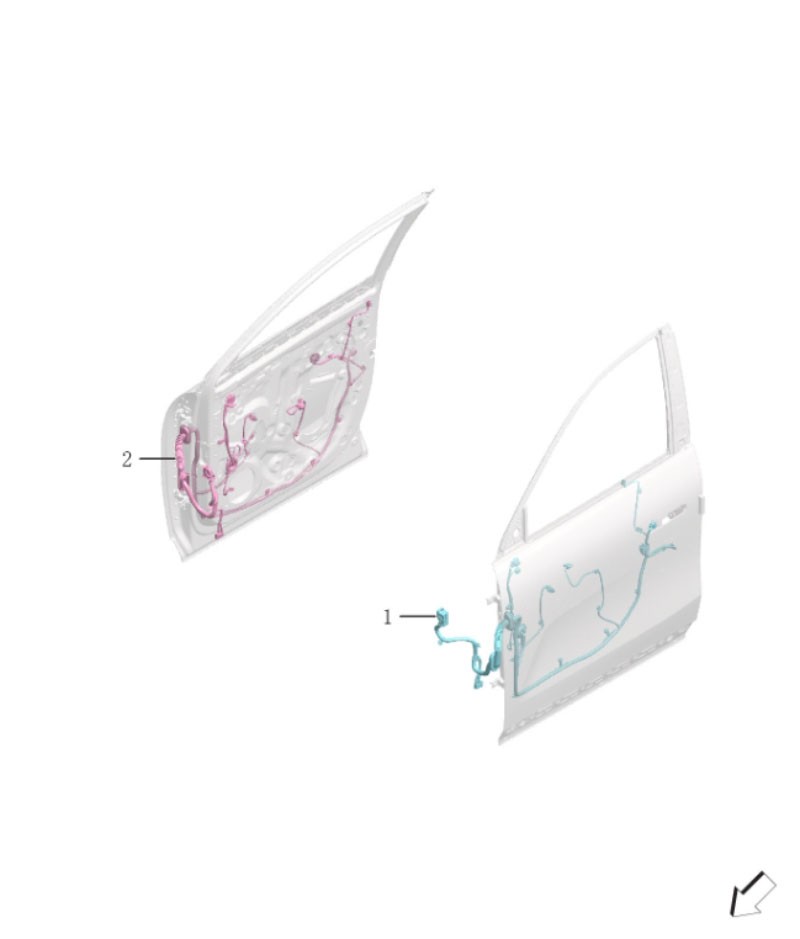 Front door wiring harness7028