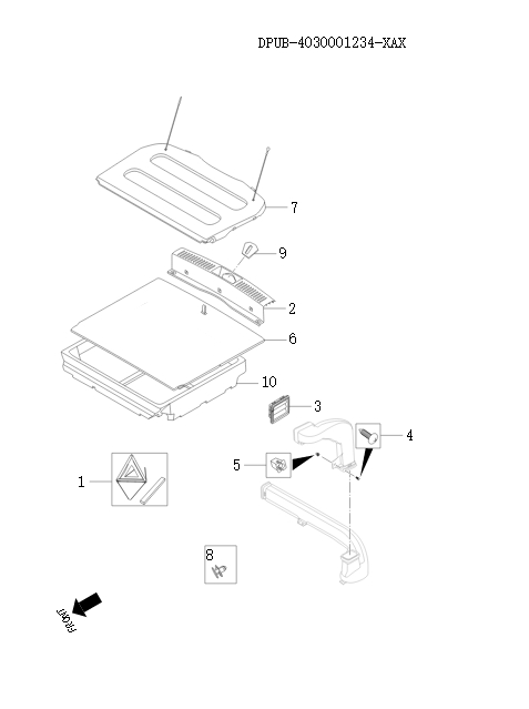 Rear luggage compartment interior parts   40