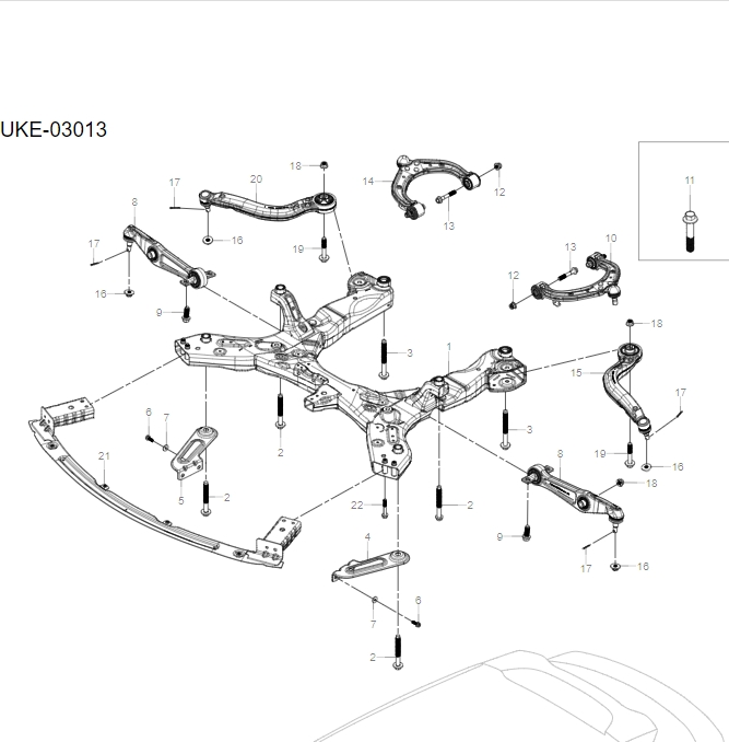 UKEA-03013 front subframe