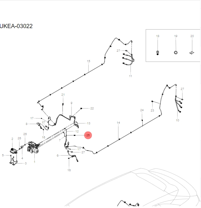 UKEA-03022 Electronic Control Stability System and Brake Pipeline Assembly