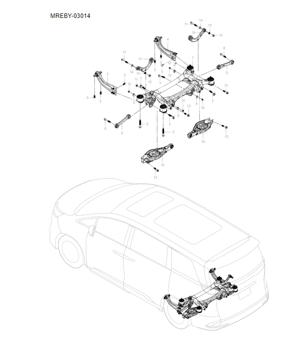 MREH-03014 Rear subframe