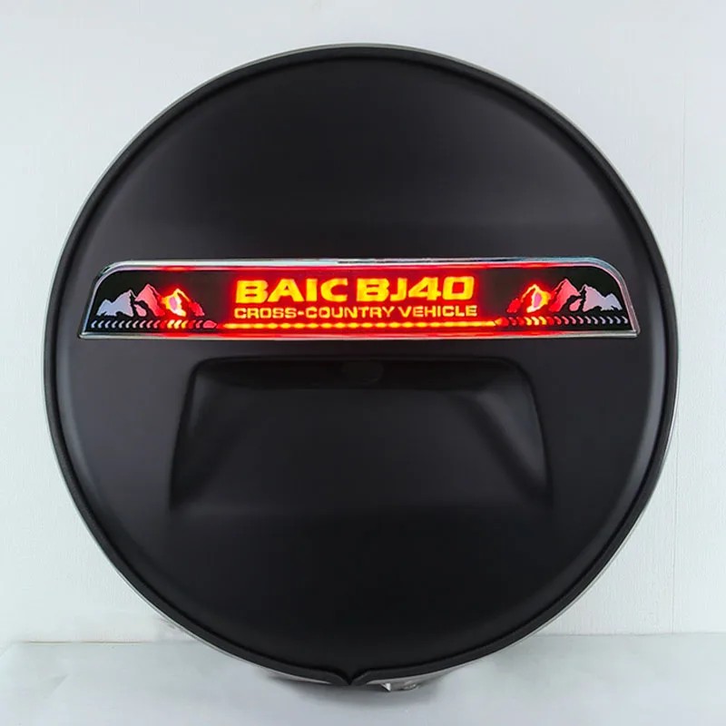 For Baic BJ40 Plus Ickx K2 2014-2024 Spare Tire Cover with Lamp Flowing Light Exterior Car Accessories