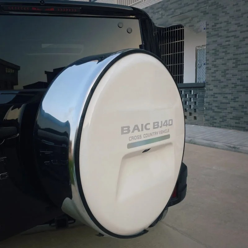 ForBaic2024 BJ40 spare tire cover modification special stainless steel car wheel hub cover tire cover urban hunter version