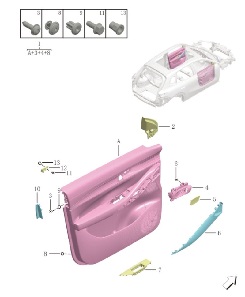 TRIM PANEL,FRONT DOOR6047