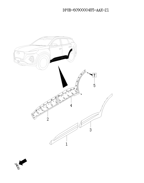 Side door decoration (silver deposit+lower strip)     63