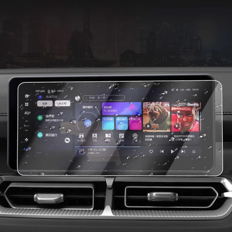 GWM Great Wall POER KINGKONG 2022-2024 Tempered Glass Screen Protector Scratch-Resistant High-Transparency Electrostatic Adhesion Ultra-Clear Touch-Sensitive