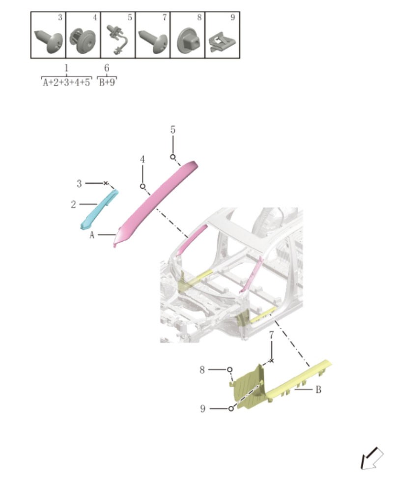 Side panel decorative panel - front6055