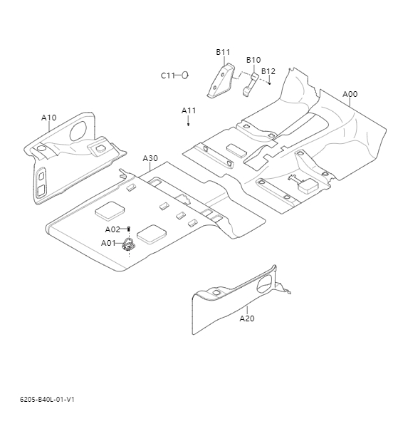Floor lining and carpet6205