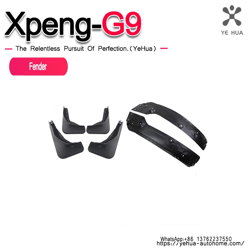 Front Rear Car Mud Flaps For XPeng G9 2023-25 Mudflap Mudguard Guard Splash 4Pcs Front Rear Parts Fender Exterior Accessories