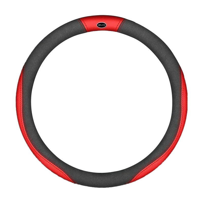 BYD Han car suede steering wheel cover genuine leather non-slip