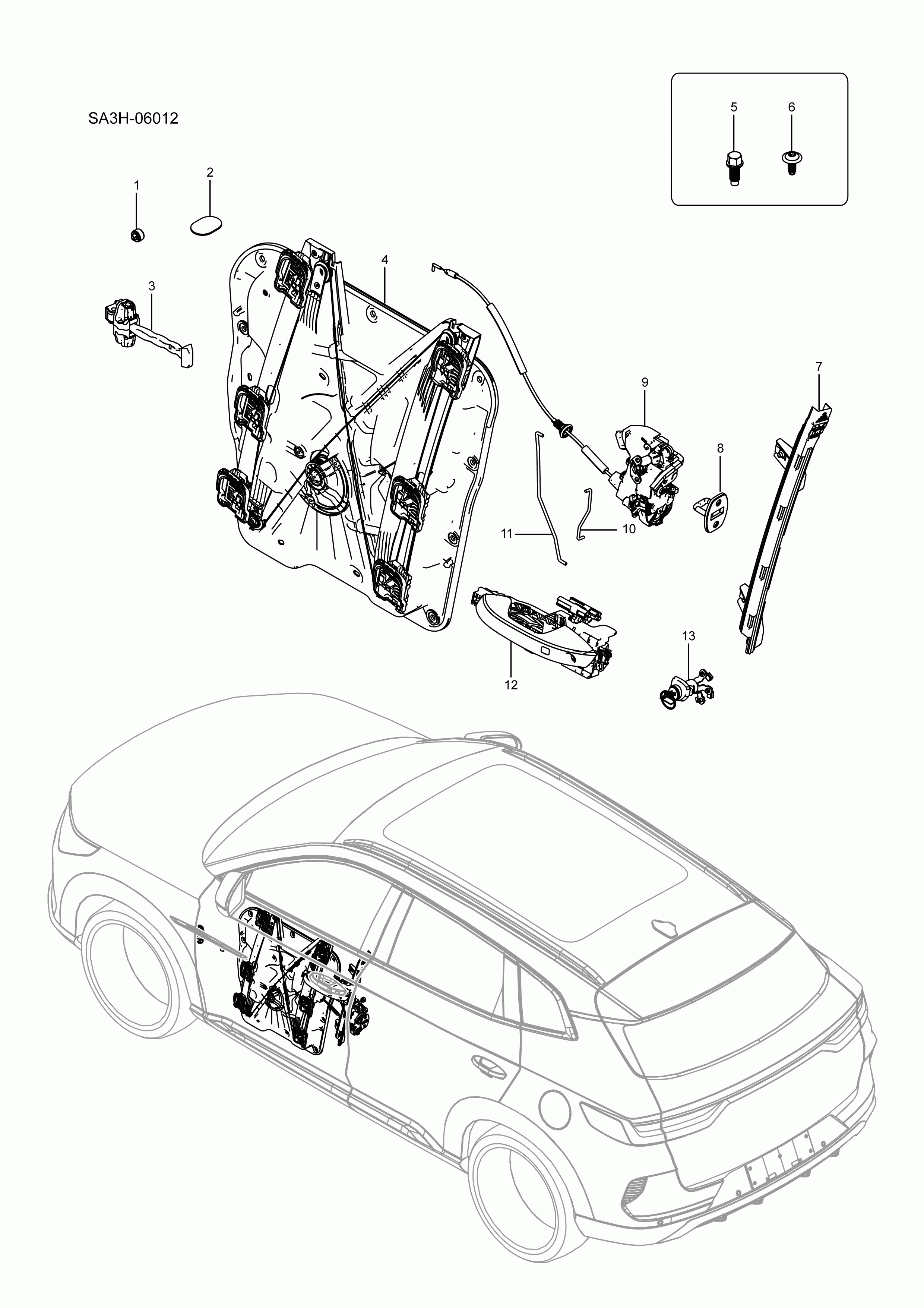 SA3HJ-06012 front door accessories