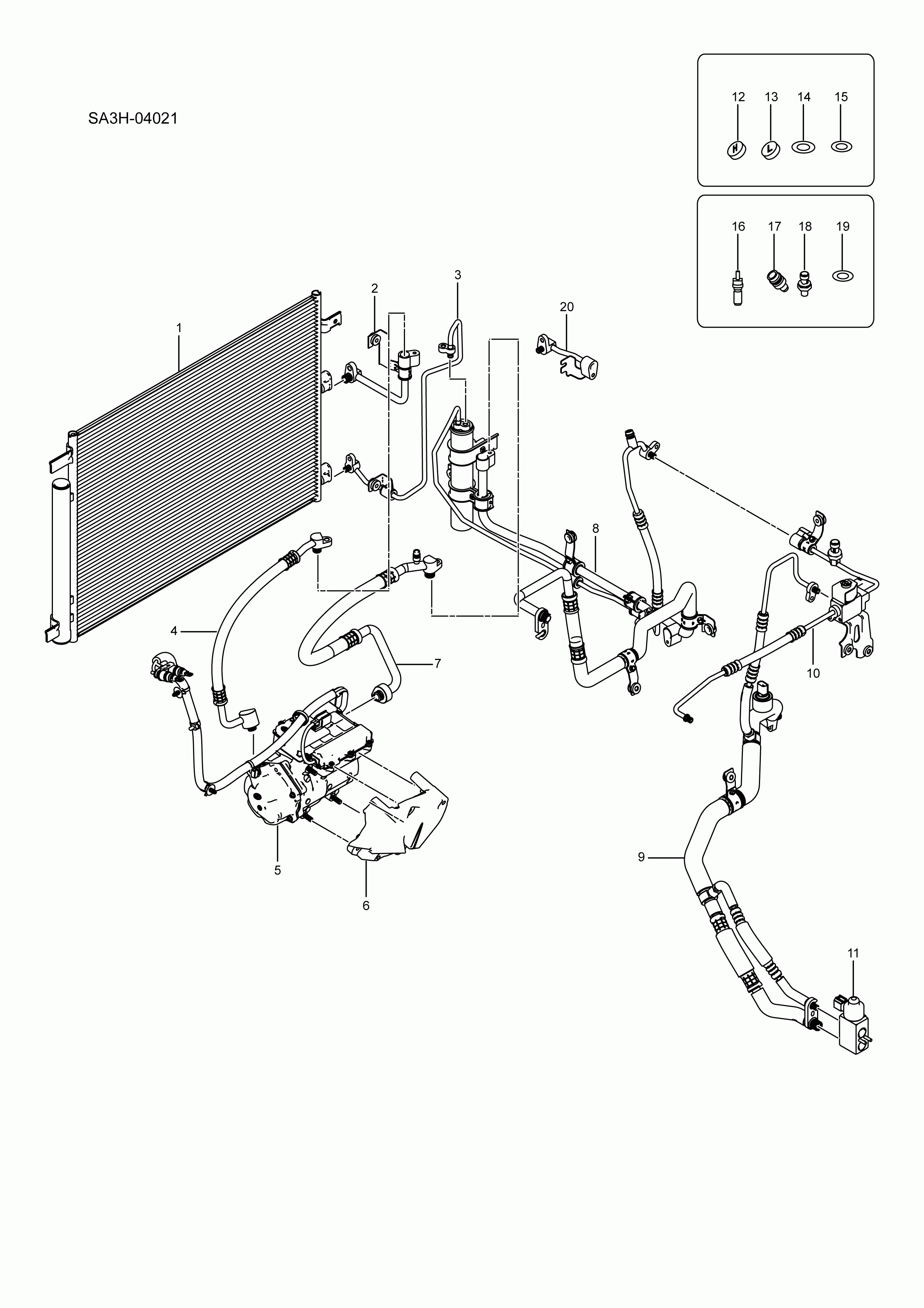SA3HJ-04021 air conditioning pipeline