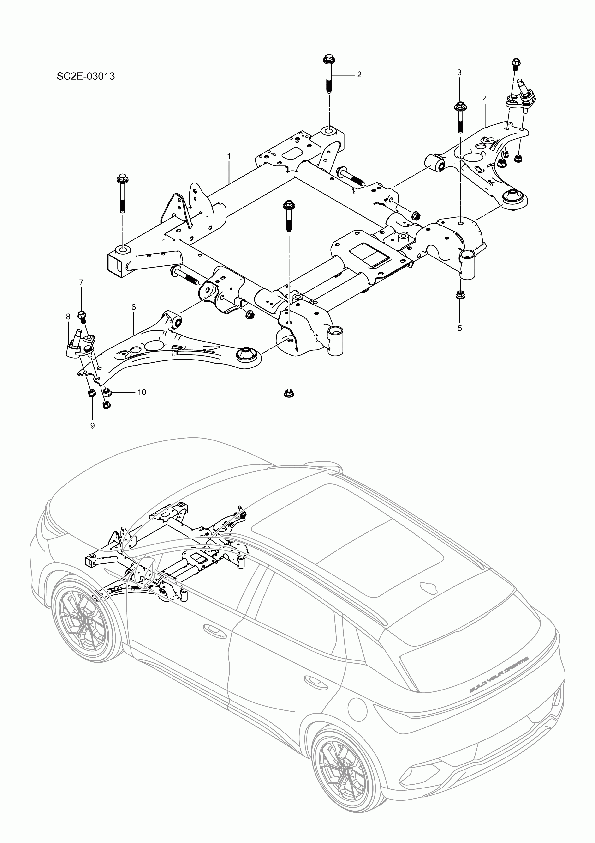 SC2E-03013 front subframe