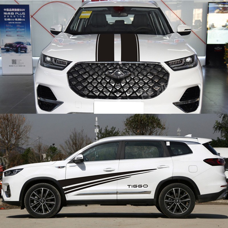 Chery Tiggo 8 Pro 2021 2023 body decoration stickers Engine hood decoration refit accessorie Sticker Style Automobiles Parts