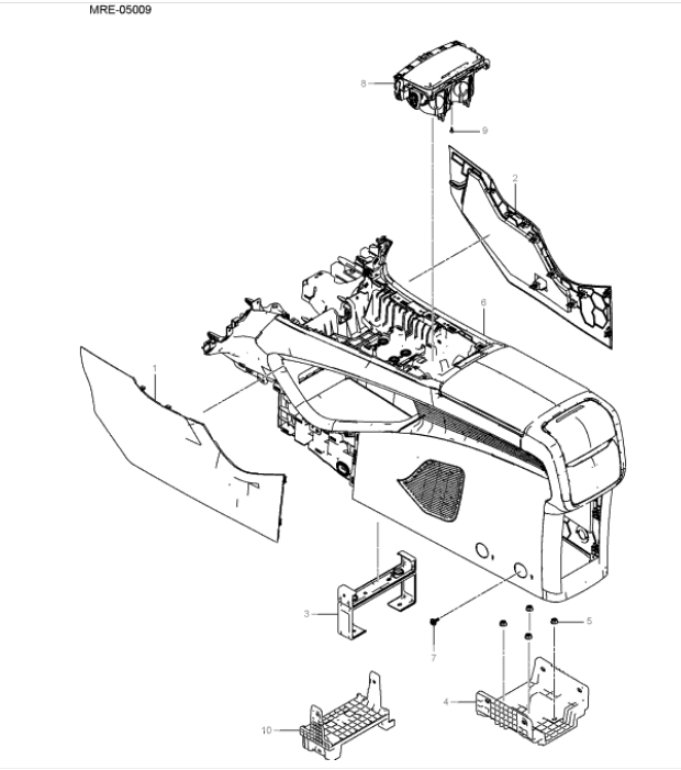 MREH-05009 auxiliary instrument panel