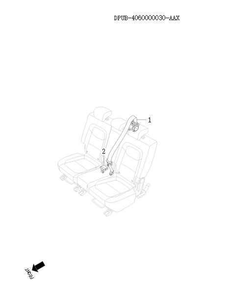 Middle seat belt in the second row    94