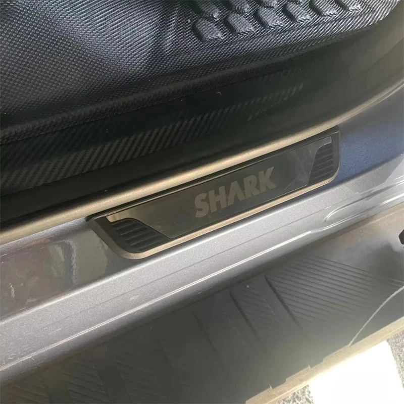 BYD Shark 6 2024 Car Door Sill Scuff Plate Pedal Cover Trim Accessories Exterior Threshold Protector Auto Stickers