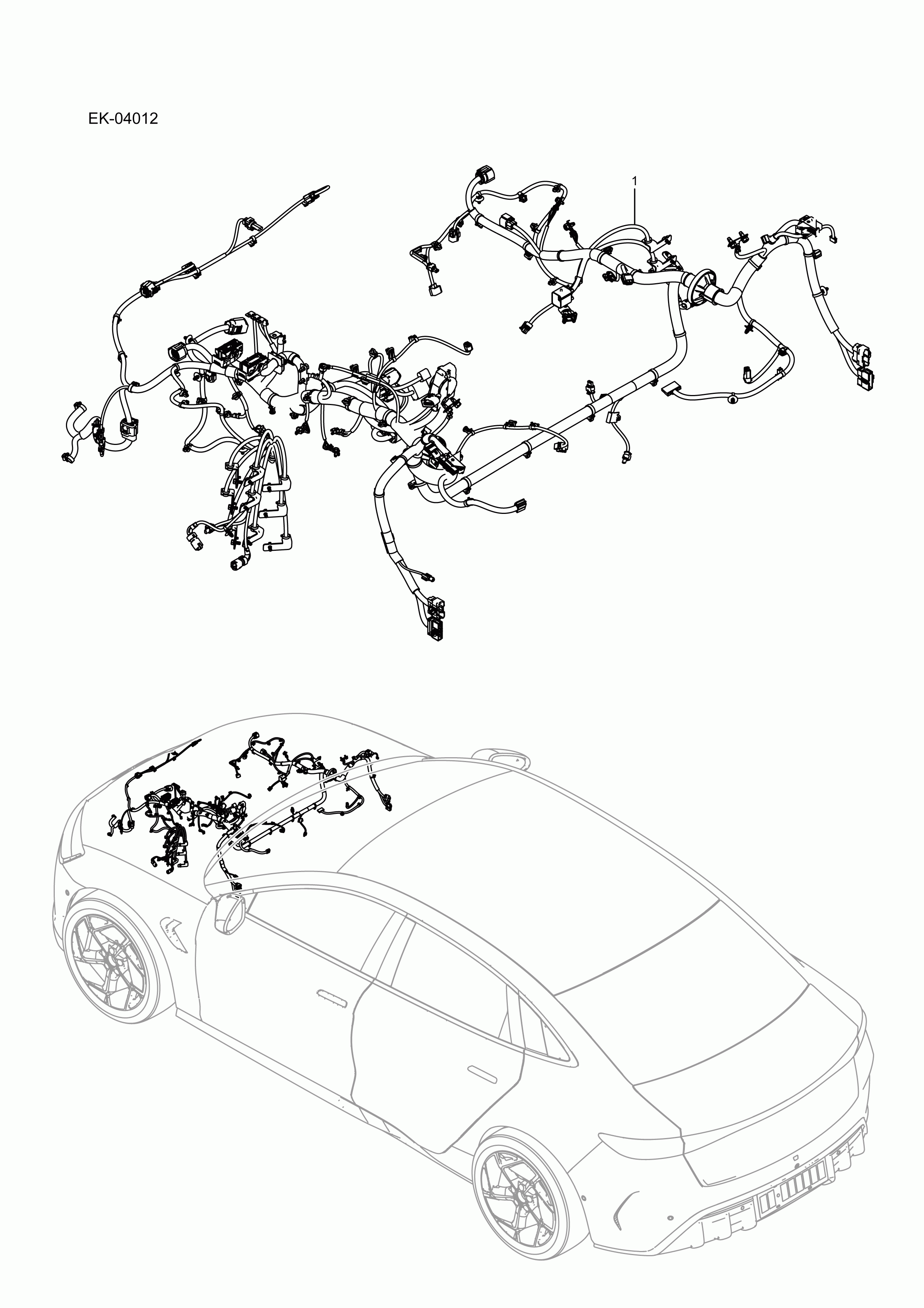 EK-04012 front cabin wiring harness
