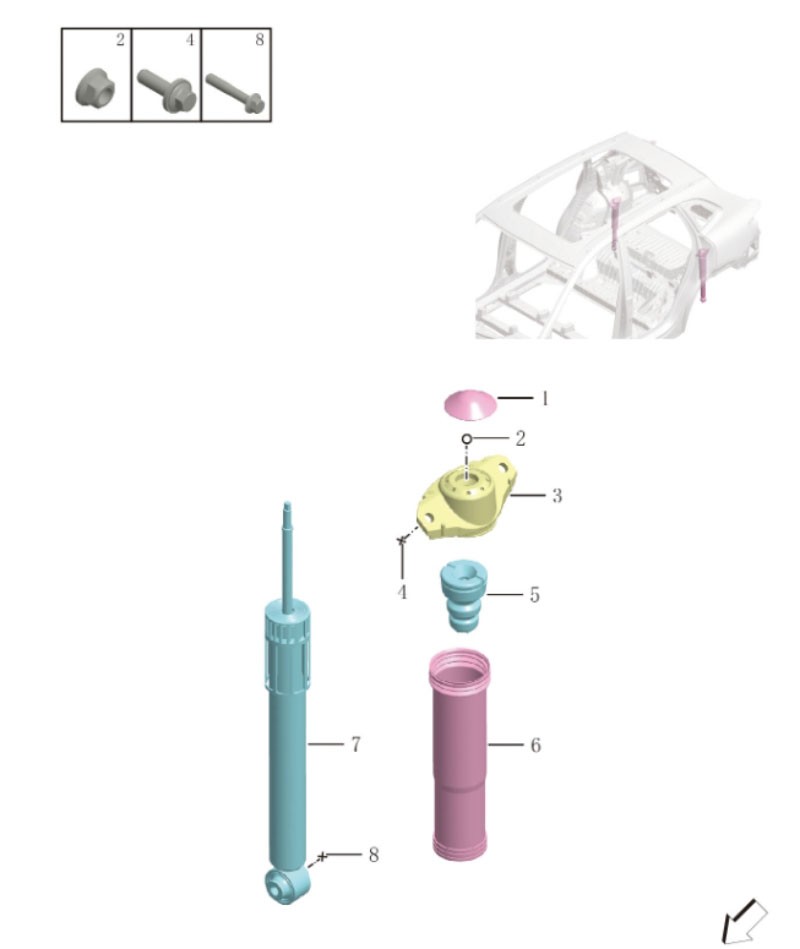 Rear shock absorber4020