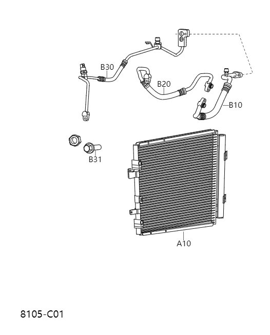 Heating and air conditioning - air conditioning piping8105-1