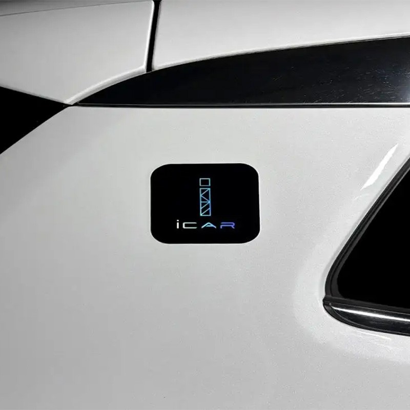 For Jaecoo J6 Chery Icar 03 EV 2024 2025 Oil Tank Cover Reflective Strip Stickers Automotive Modification Decoration