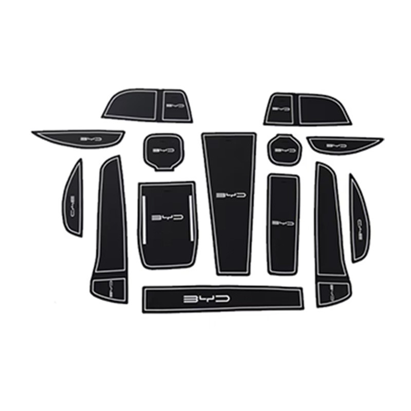 BYD Seagull 2023-2024 Anti-Slip Gate Slot Mat Door Groove Pad Cup Holder Interior Accessories Rubber Byd Seagull Accessories