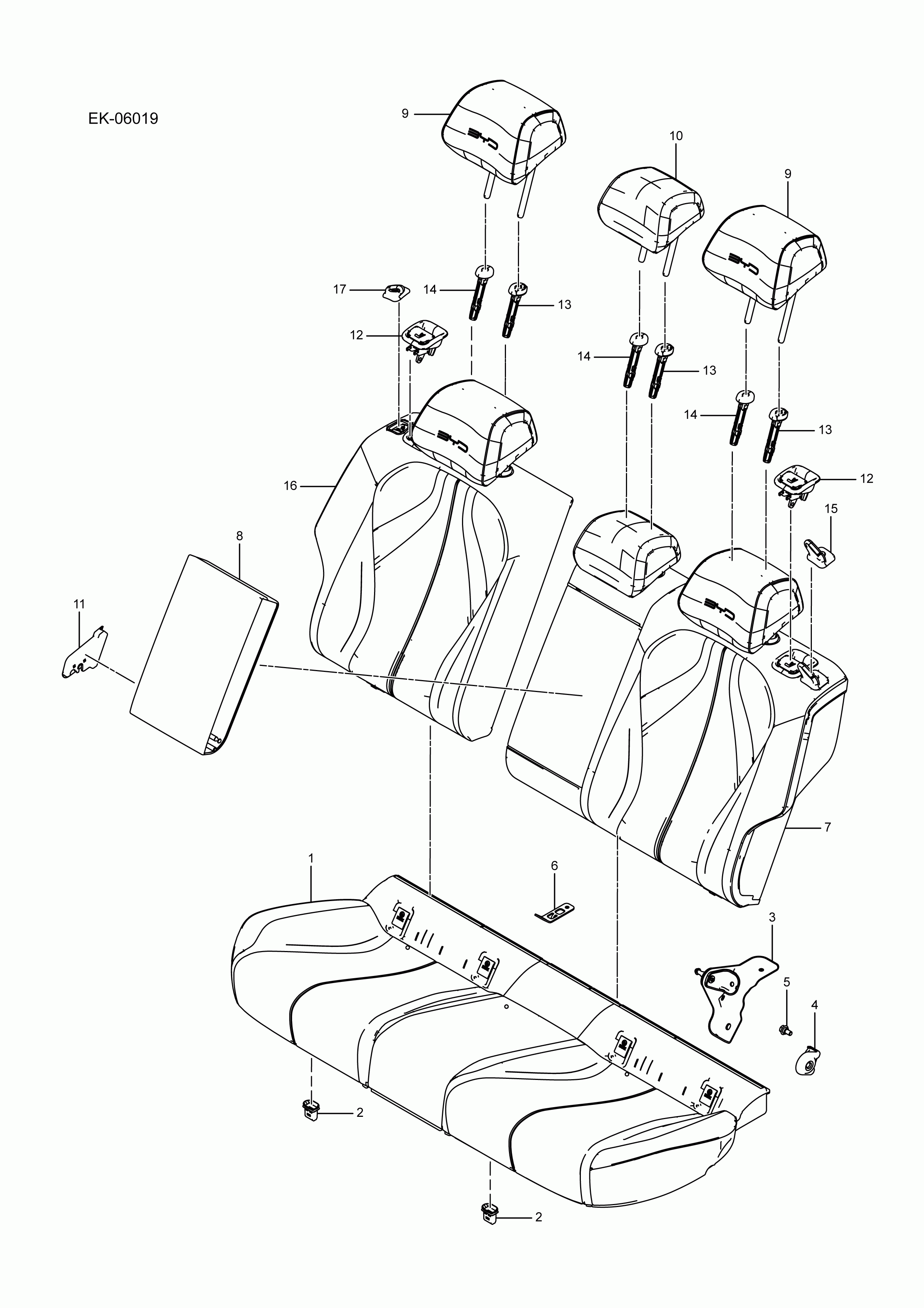 EK-06019 Rear Seat