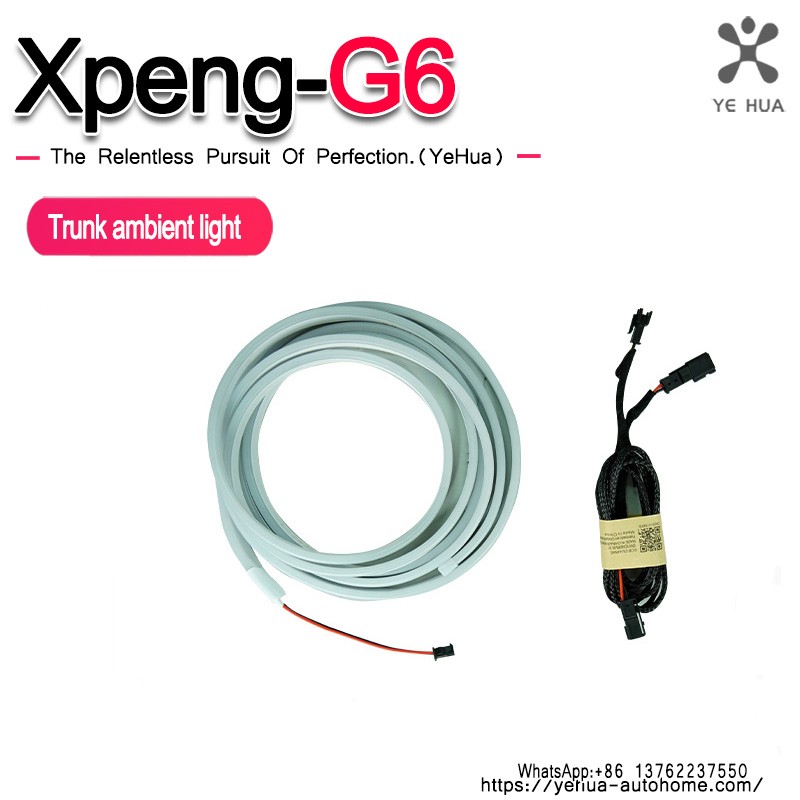 For Xpeng G6 2022-25 Car Trunk Light Ambient Decorative Atmosphere Lamp Led Flexible Strip Ultra-bright Interior