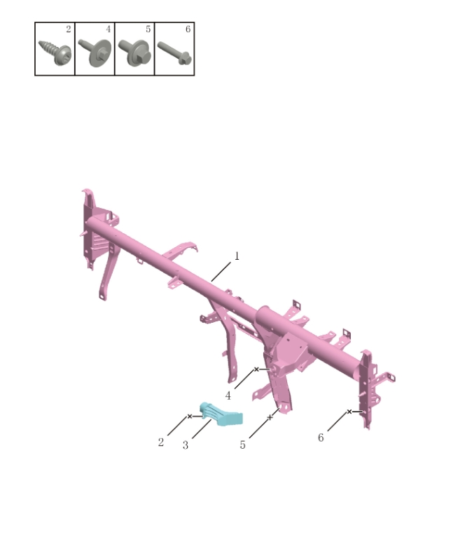 Instrument panel crossbeam6029