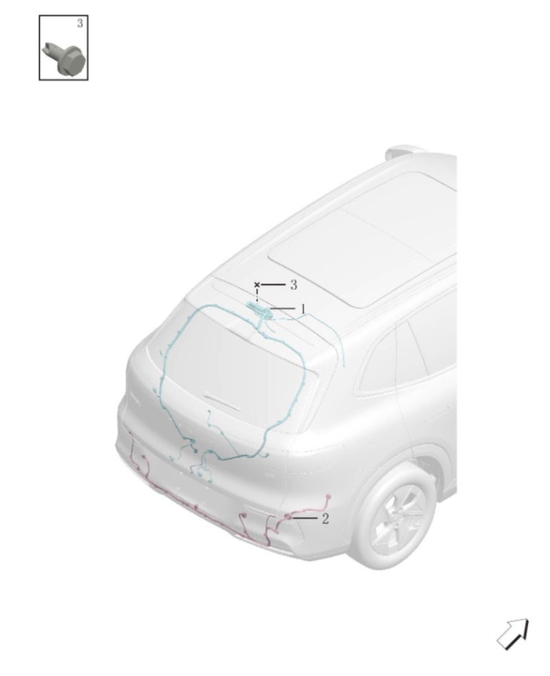 Rear wiring harness7035