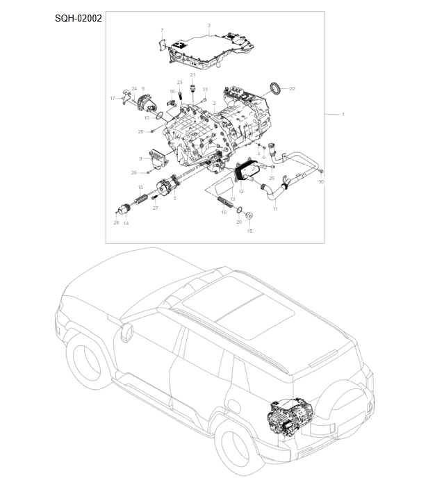 SQH-02002 rear drive electric assembly