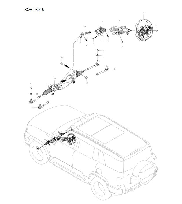SQH-03015 steering system