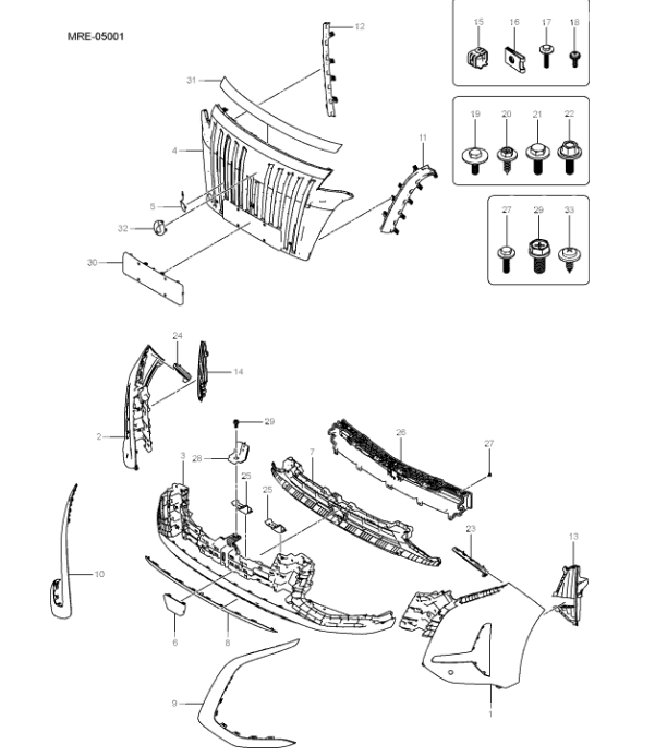 MREH-05001 front bumper