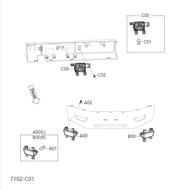 Front and rear fog lights7102