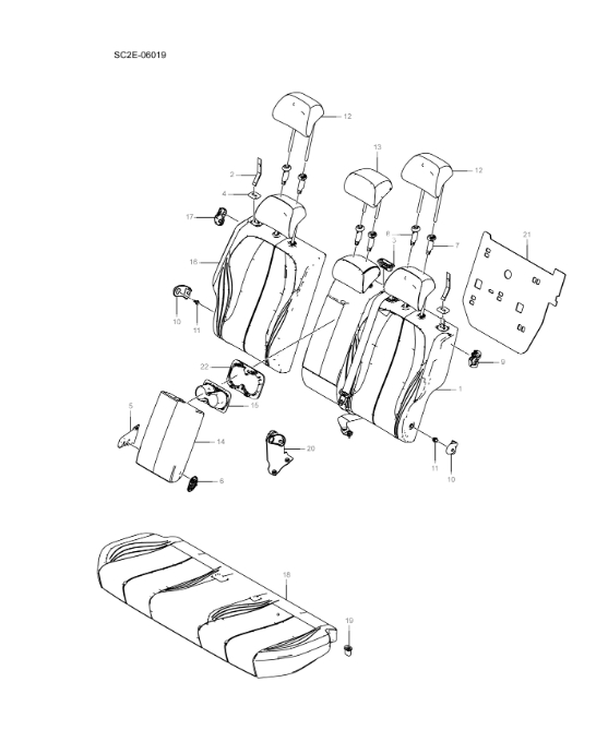 EM2E-06019-1 Rear seats