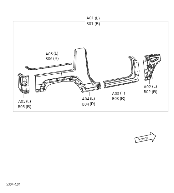 Side panel outer panel5304