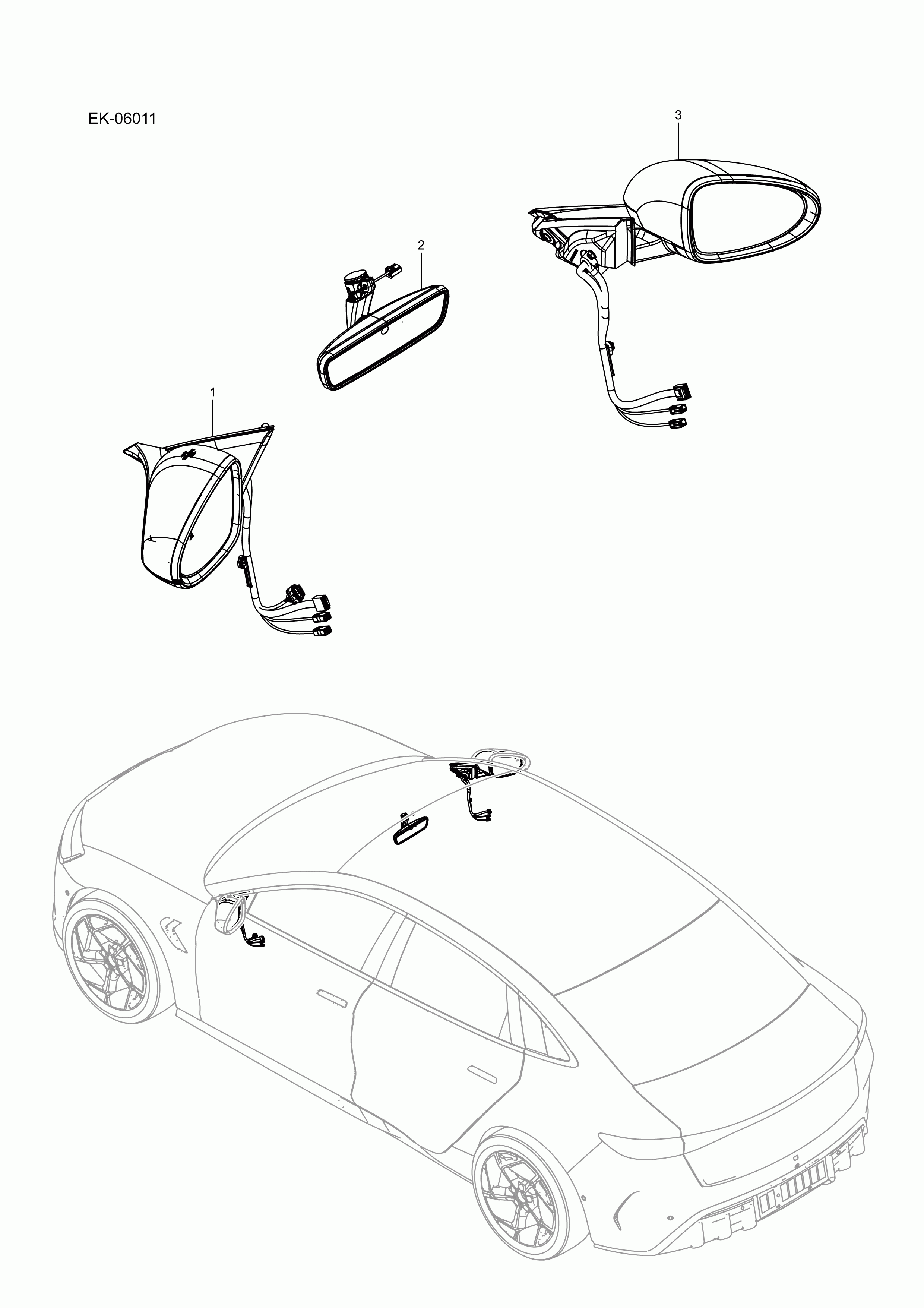 EK-06011 rearview mirror