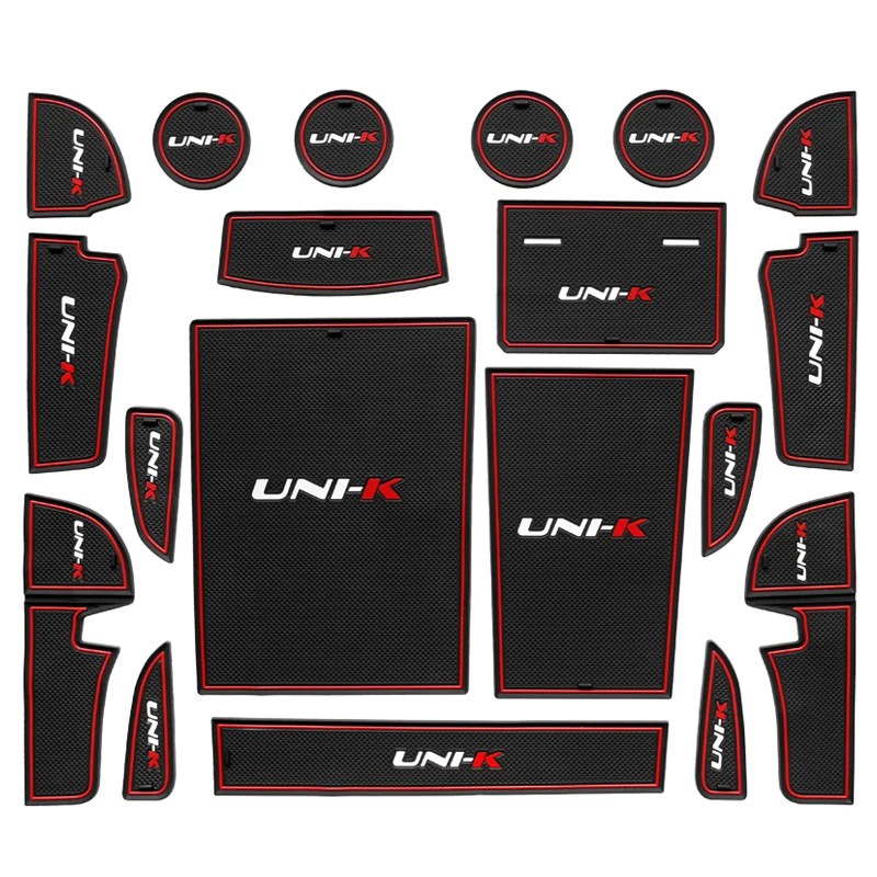 Changan UNI-K UNIK 2024 2021-2023 Car Non-Slip Mat Door Groove Pad Rubber Gate Slot Cup Cushion Decoration Auto Accessories