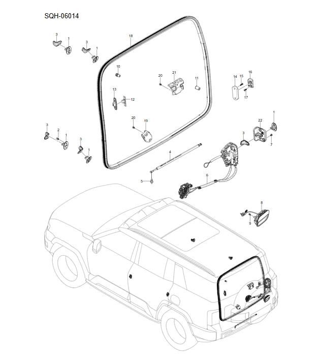 SQH-06014 Back door accessories